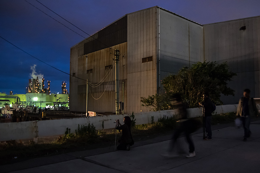 チャユ様 向け487 油絵/街景/東京/東京湾/硝子工場/江戸川区/P20号 